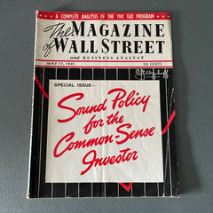Magazine of Wall Street and Business Analyst May 7 1941 stock market movie prop