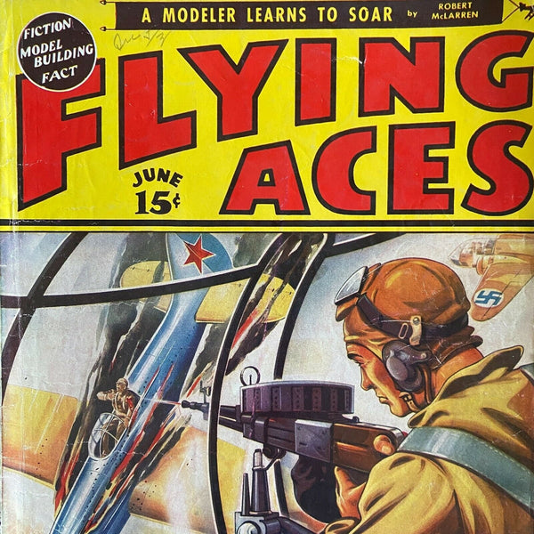 Flying Aces June 1940 Vintage Magazine WW2 Red Air Menace USSR August Schomburg